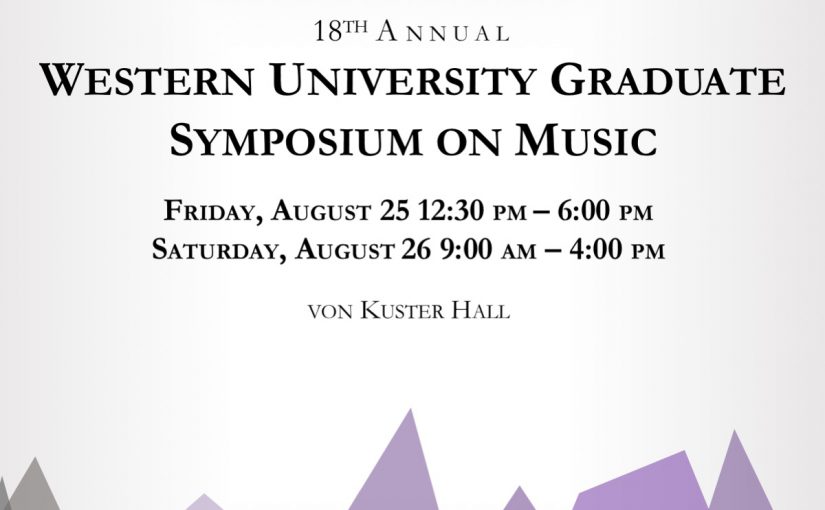 Western University Graduate Symposium on Music