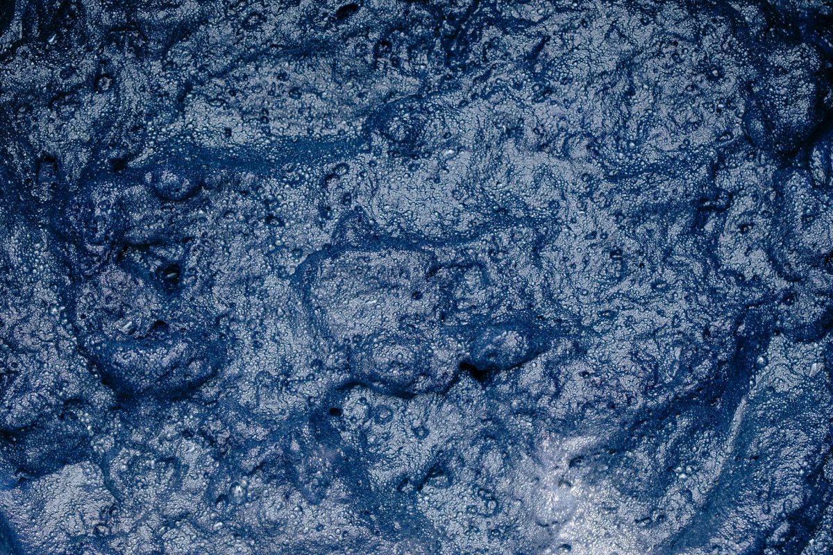 abstract background of blue foamy water